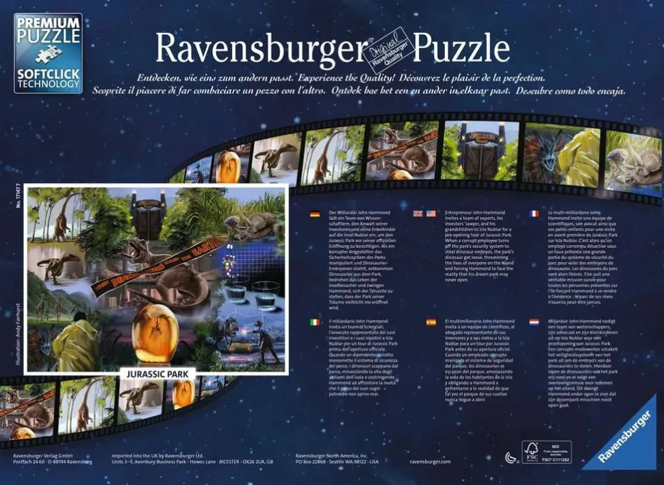 Ravensburger - Legpuzzel - Jurassic Park - 1000 stukjes