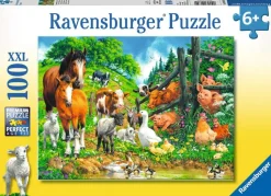Ravensburger - Legpuzzel - Dierenbijeenkomst - 100 stukjes