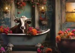 Ravensburger - Legpuzzel - The Cow In The Bathtub - 1000 stukjes