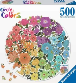 Ravensburger - Ronde Legpuzzel - Circle of Colors - Flowers - 500 stukjes