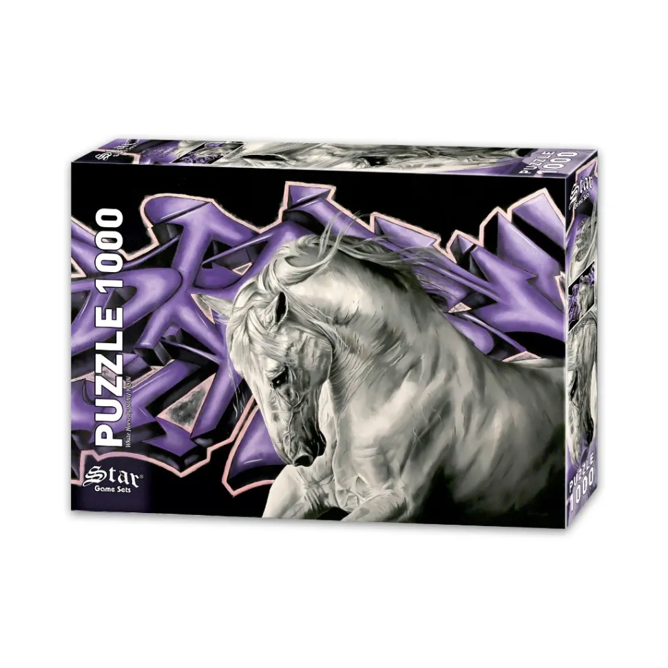 Star Game Sets - Legpuzzel - White Horse - 1000 stukjes