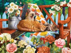 SunsOut - Legpuzzel - Tom Wood - Garden Cats - 1000 stukjes